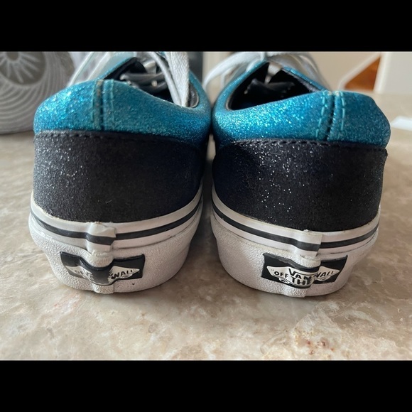 VANS Old Skool Athletic Shoes Glitter Teal / Black - Picture 6 of 12